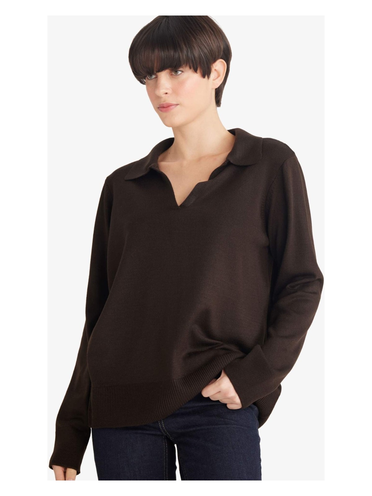 DeFacto Regular Fit Polo Yaka Triko Kazak F0405AX25WN - Görsel 3