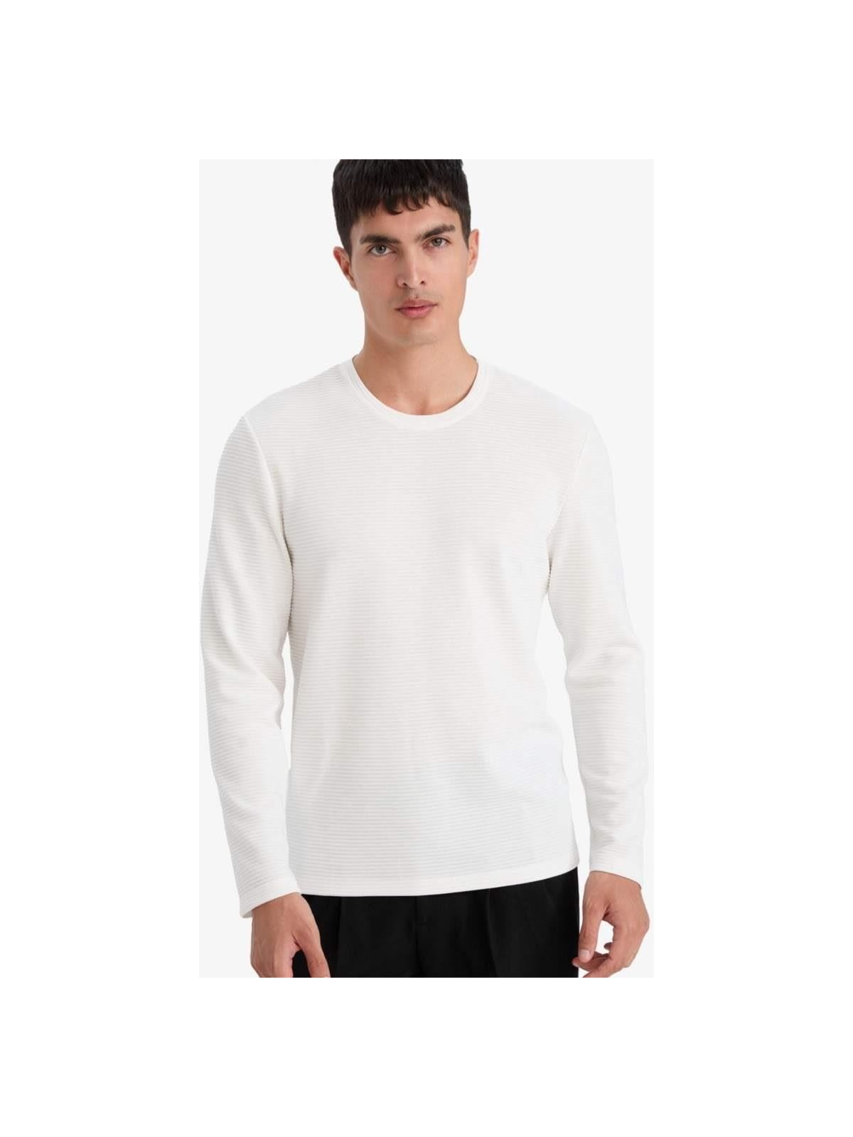 DeFacto Slim Fit Bisiklet Yaka Sweatshirt G2605AX25AU - Görsel 3