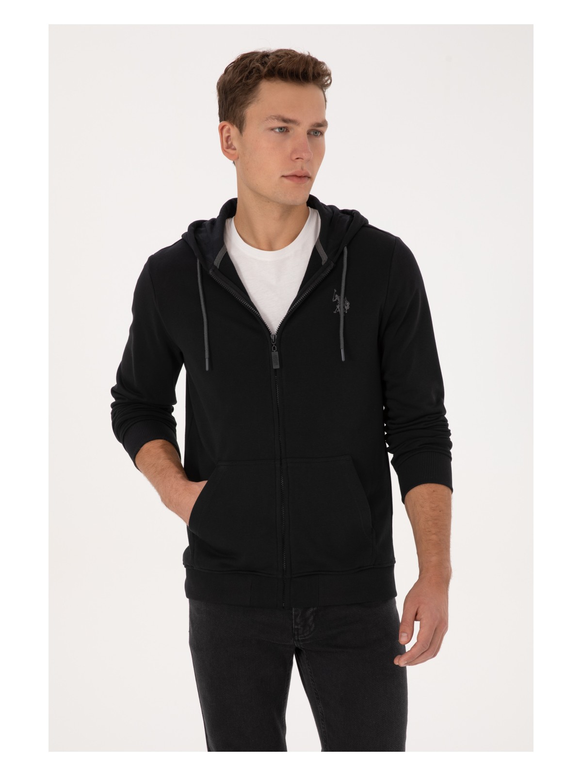 U.S. Polo Assn. Erkek Regular Fit Açık Gri Örme Hırka 50313748-VR001 - Görsel 10