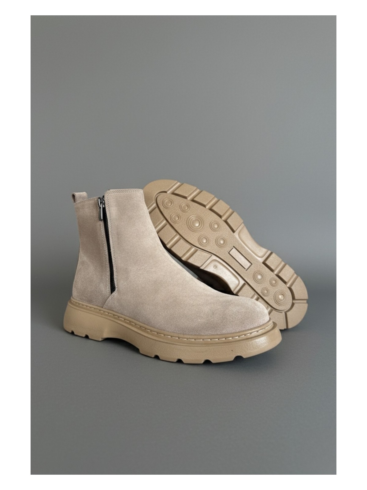 Muggo Chelsea Hakiki Deri Çift Fermuarlı Garantili Erkek Kışlık Bot - Görsel 5