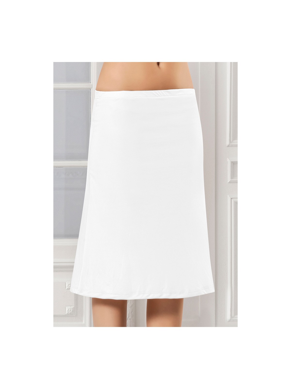 NBB Ten Rengi Uzun Diz Altı Jüpon Kadınlar İçin Yumuşak Doku ve Konforlu Tasarım - Görsel 4