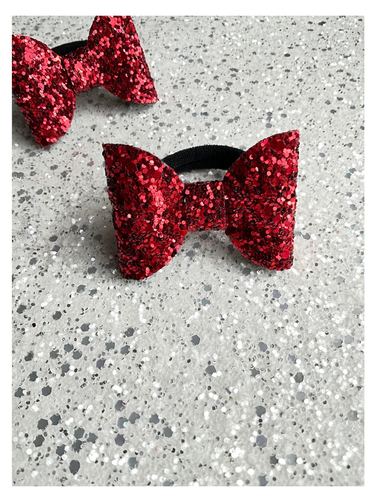 Glitter Payet Parlak Fiyonk 2’li Lastik Toka - Görsel 5