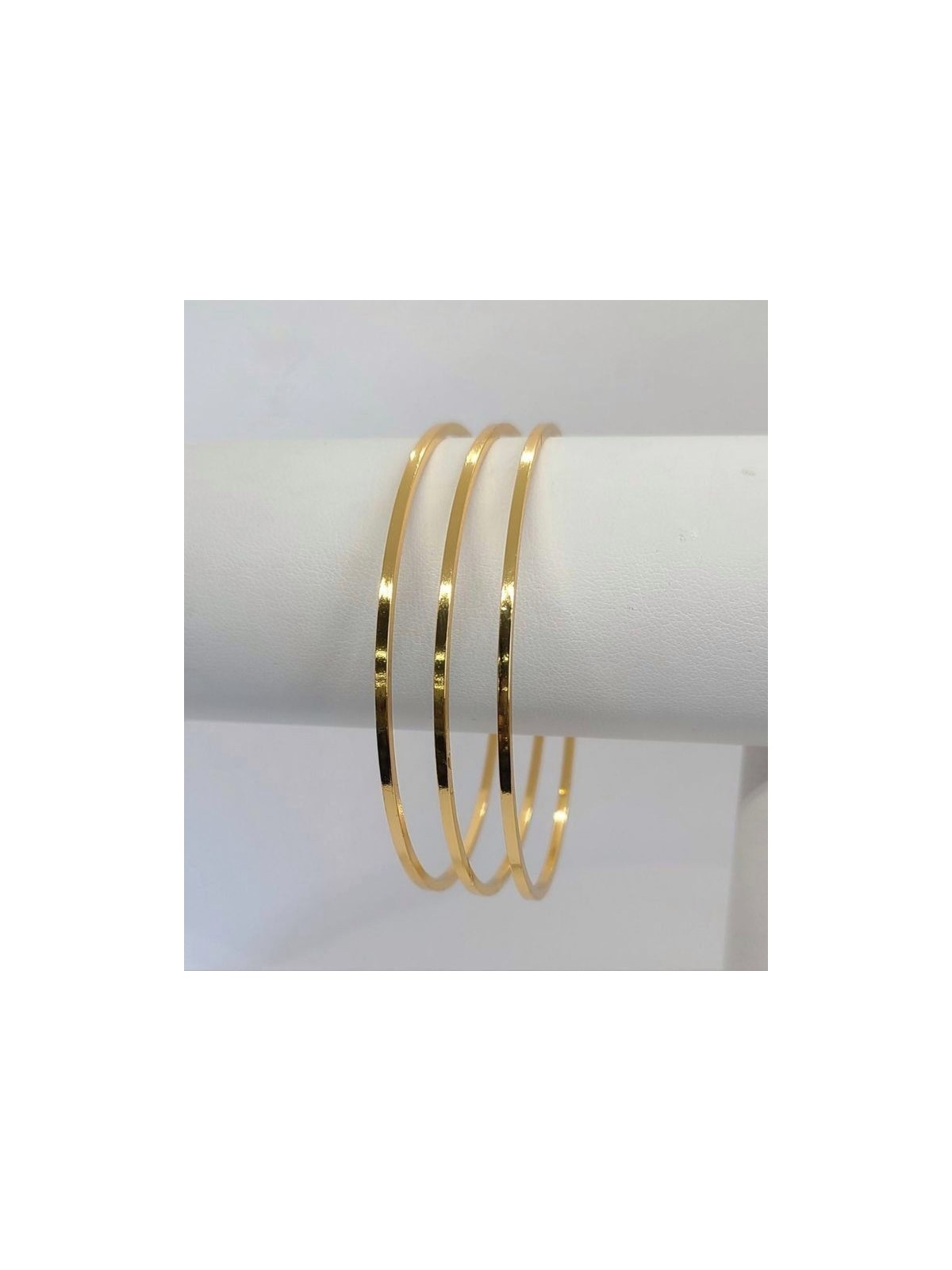 Boreno 2 Yıl Garantili 3'lü Ajda Bilezik Paslanmaz Çelik Üzeri 14 Ayar Altın Kaplama