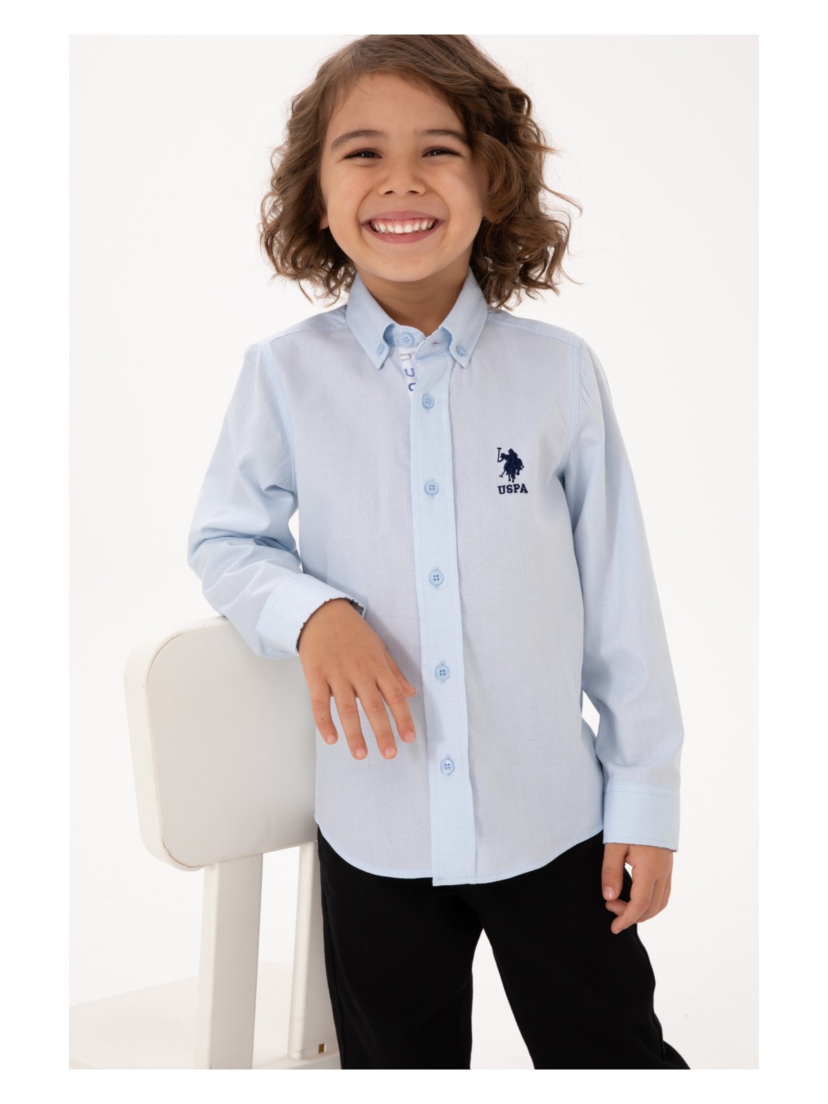 U.S. Polo Assn. U.s. Polo Assn. Erkek Çocuk Açık Mavi Gömlek Desenli 50316701-VR003