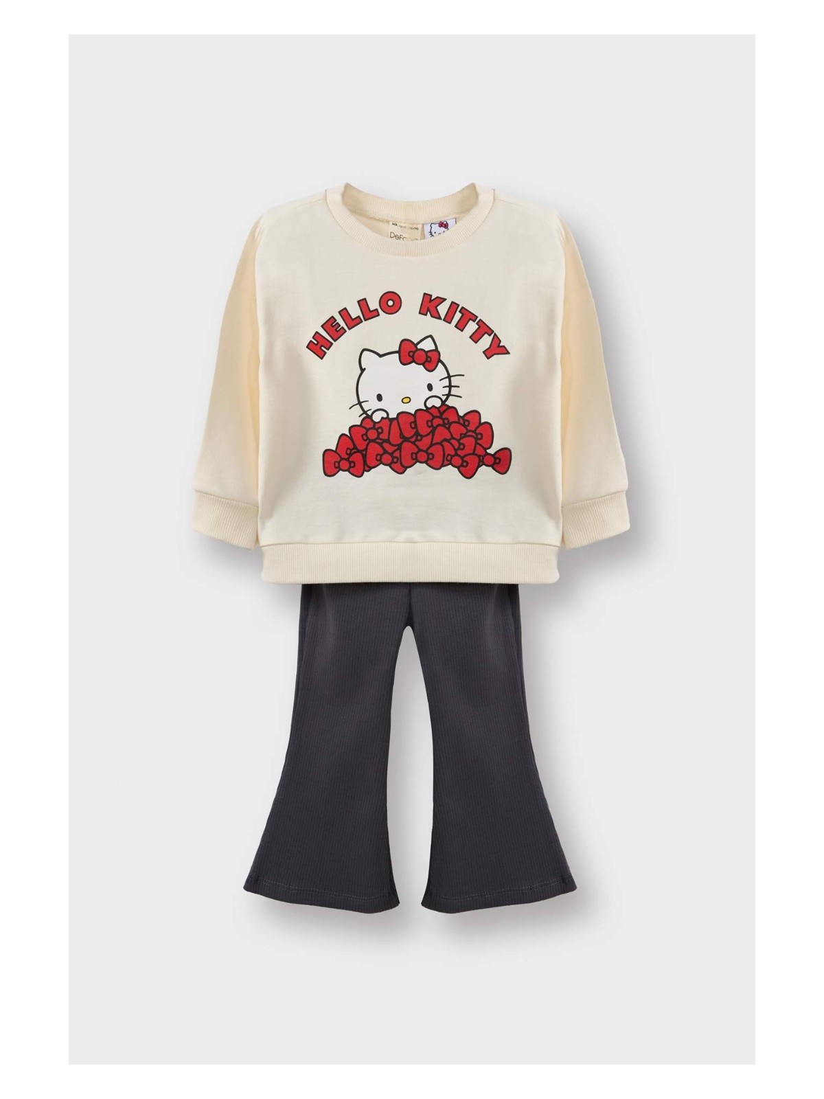 DeFacto Hello Kitty 2'li Takım Sweatshirt Eşofman Altı Kız Bebek G0100A525WN