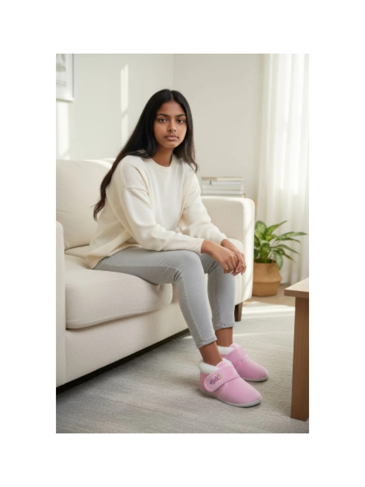 Gezer Çocuk Tam Ortopedik Cırtlı Kürklü Kreş Anaokulu Ev Panduf Bot