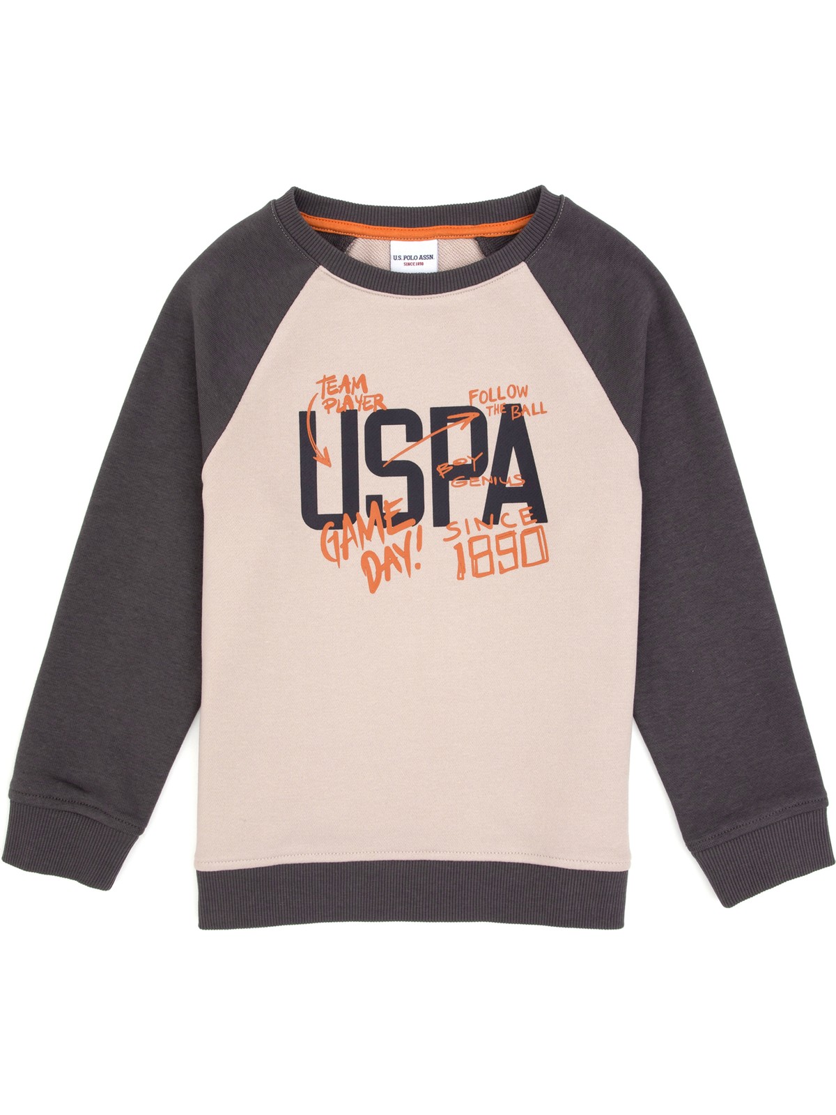 U.S. Polo Assn. Erkek Çocuk Bordo Bisiklet Yaka Sweatshirt 50316542-VR014 - Görsel 5