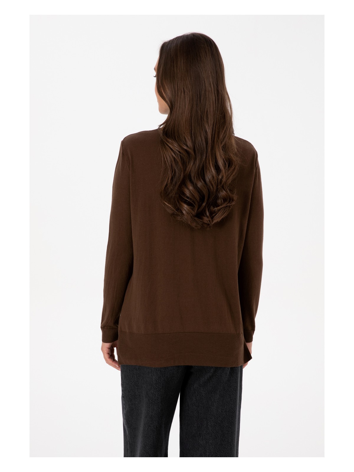 U.S. Polo Assn. Kadın Kahverengi Boğazlı Basic Kazak 50313621-VR029 - Görsel 5