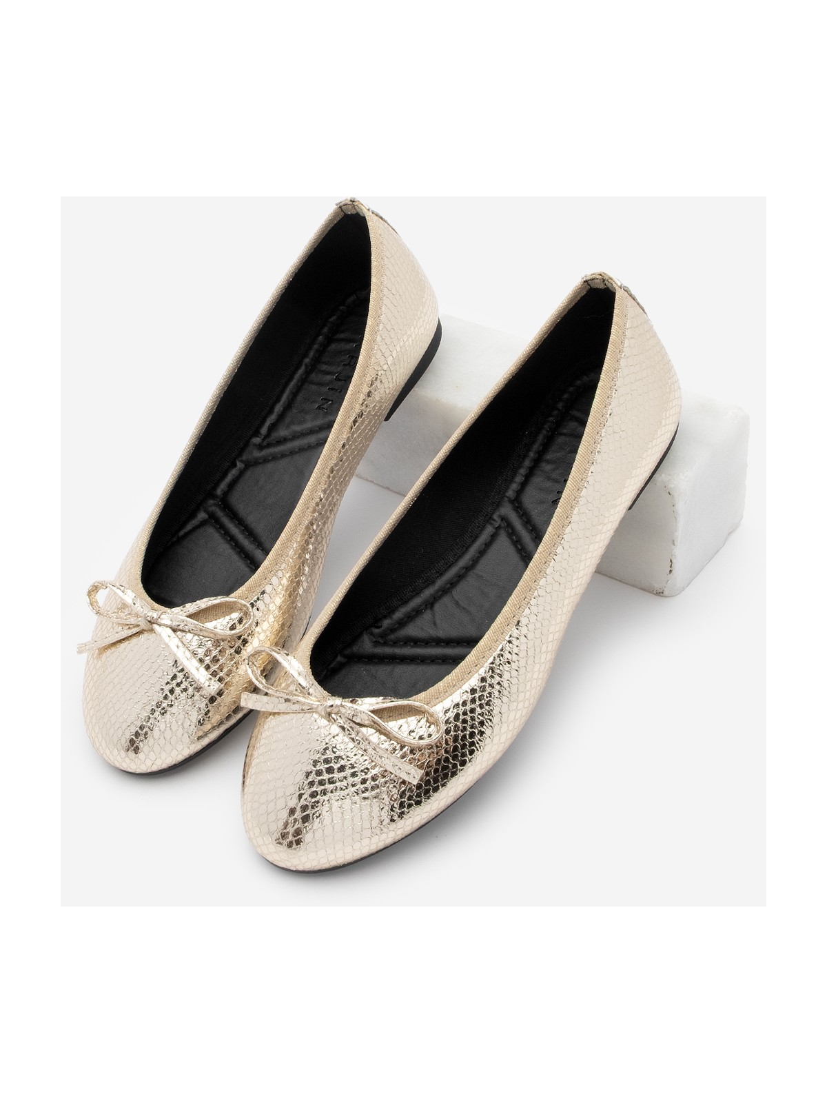 Marjin Kadın Günlük Babet Yuvarlak Burun Balerin Babet Adusa Leopar - Görsel 4