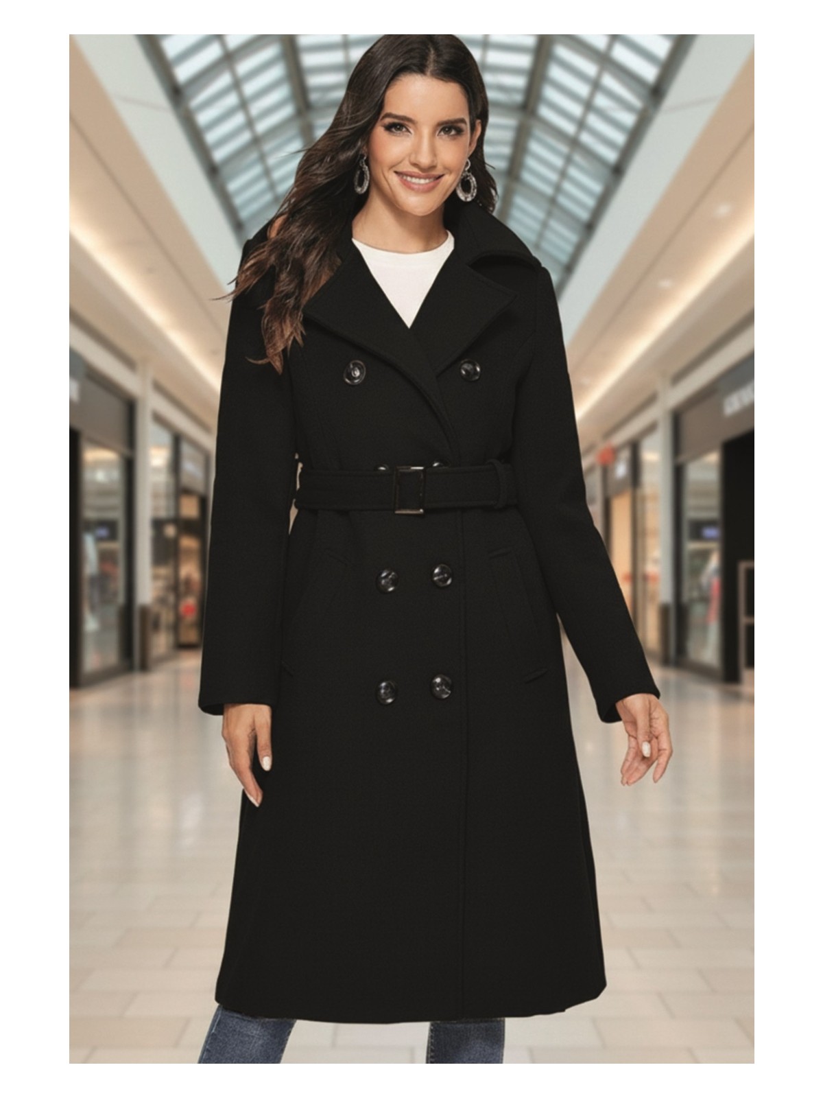 Barbora Aksesuarlı Kaşe Kaban Kemer Detaylı