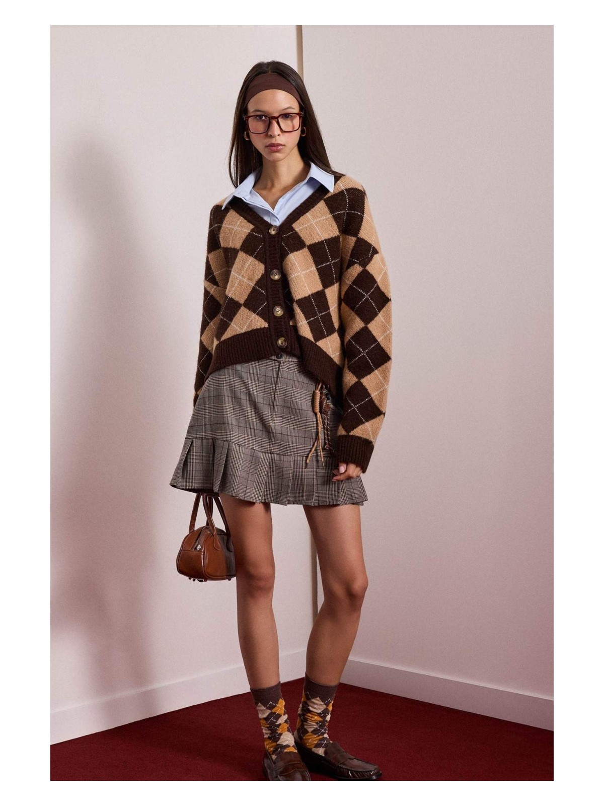 DeFacto Pilise Kareli Normal Bel Mini Etek G3453AX25WN