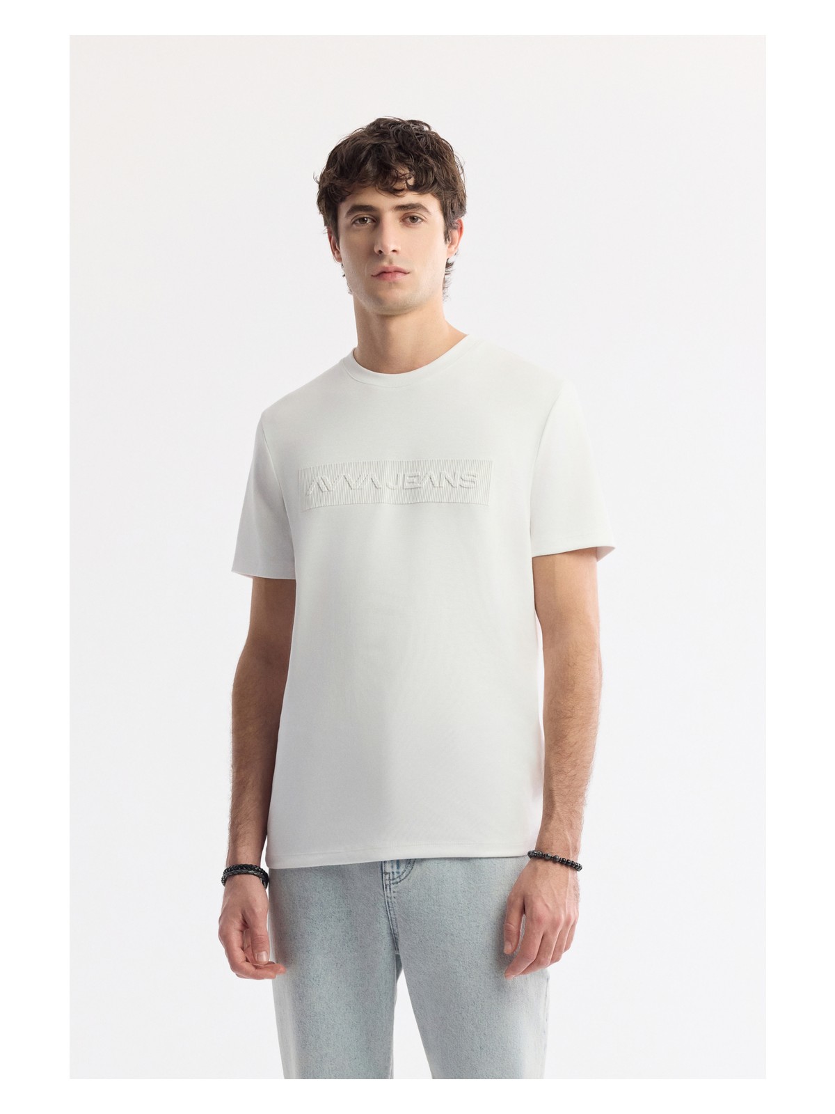 AVVA Erkek Nil Yeşili Bisiklet Yaka Bi-Stretch İnterlok Regular Fit T-Shirt A51Y1021 - Görsel 6