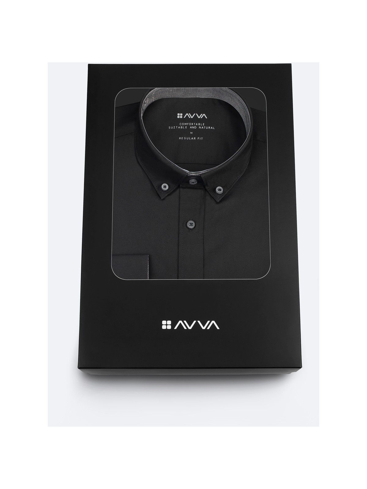 AVVA Erkek Beyaz Düğmeli Yaka Hediye Kutulu %100 Pamuk Basic Regular Fit Gömlek B002034 - Görsel 5