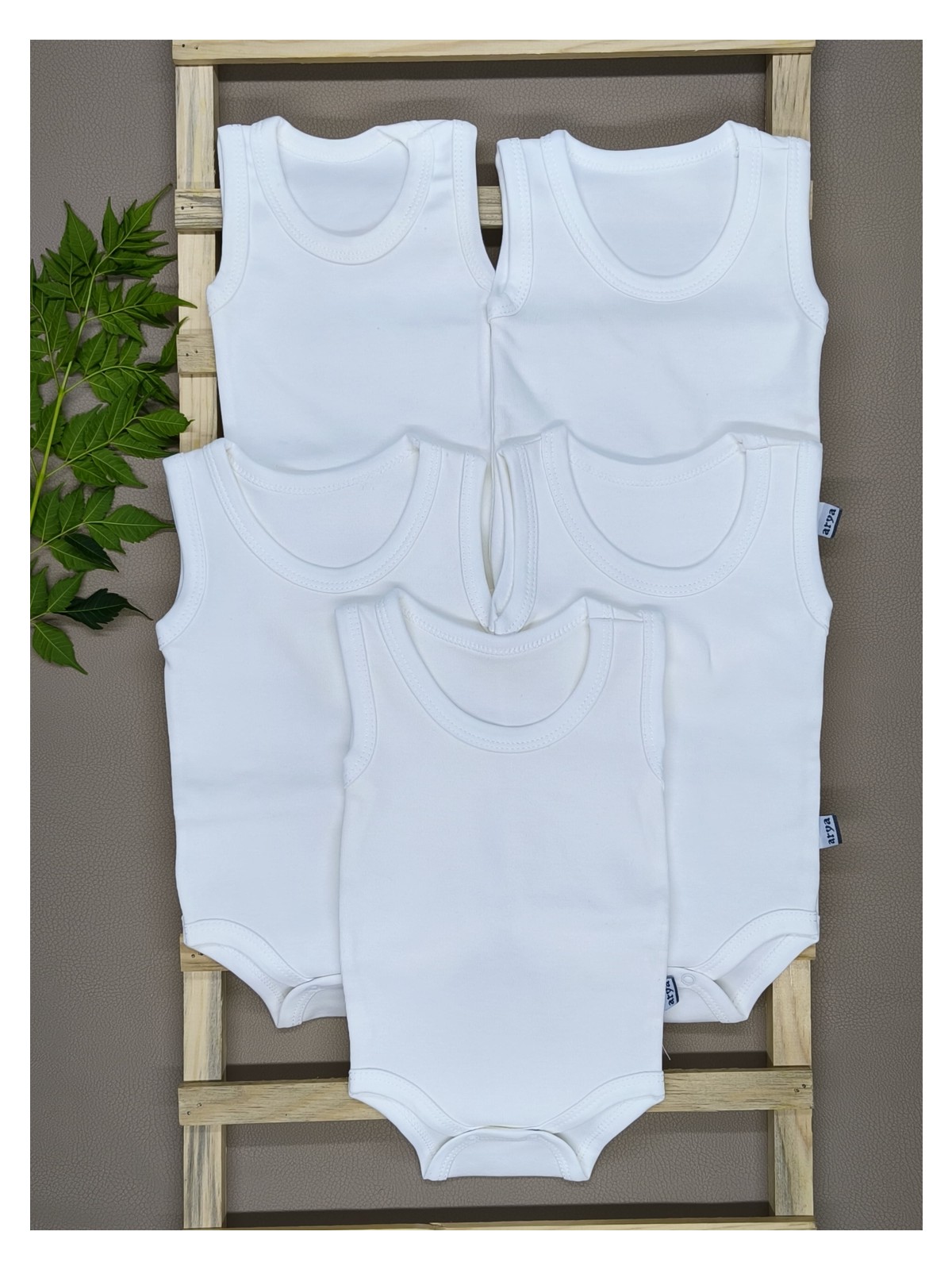 Vieso 5'li Pamuklu Çıtçıtlı Bebek Body Zıbın Atlet Ekonomik Kız Erkek