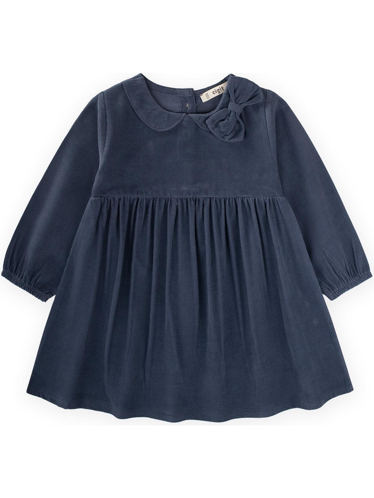 Cigit Kadife Elbise 1-8 Yaş Mürdüm - Görsel 4