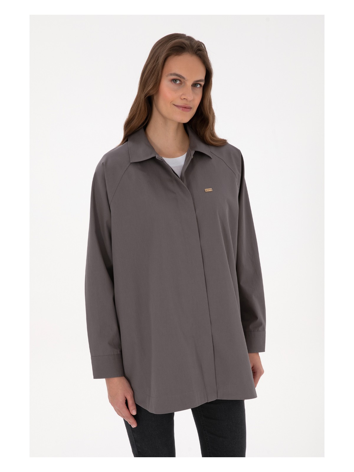 U.S. Polo Assn. U.s. Polo Assn. Kadın Lacivert Gömlek Desenli 50316399-VR033 - Görsel 4