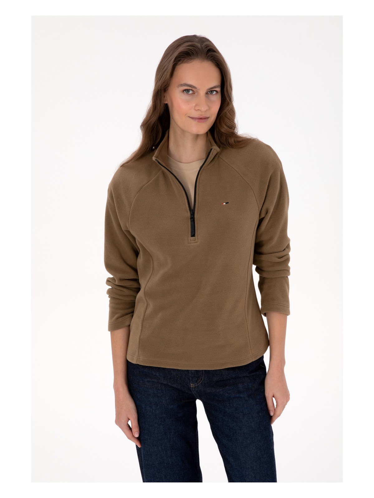 U.S. Polo Assn. U.s. Polo Assn. Kadın Koyu Yeşil Sweatshirt 50316714-VR079 - Görsel 10