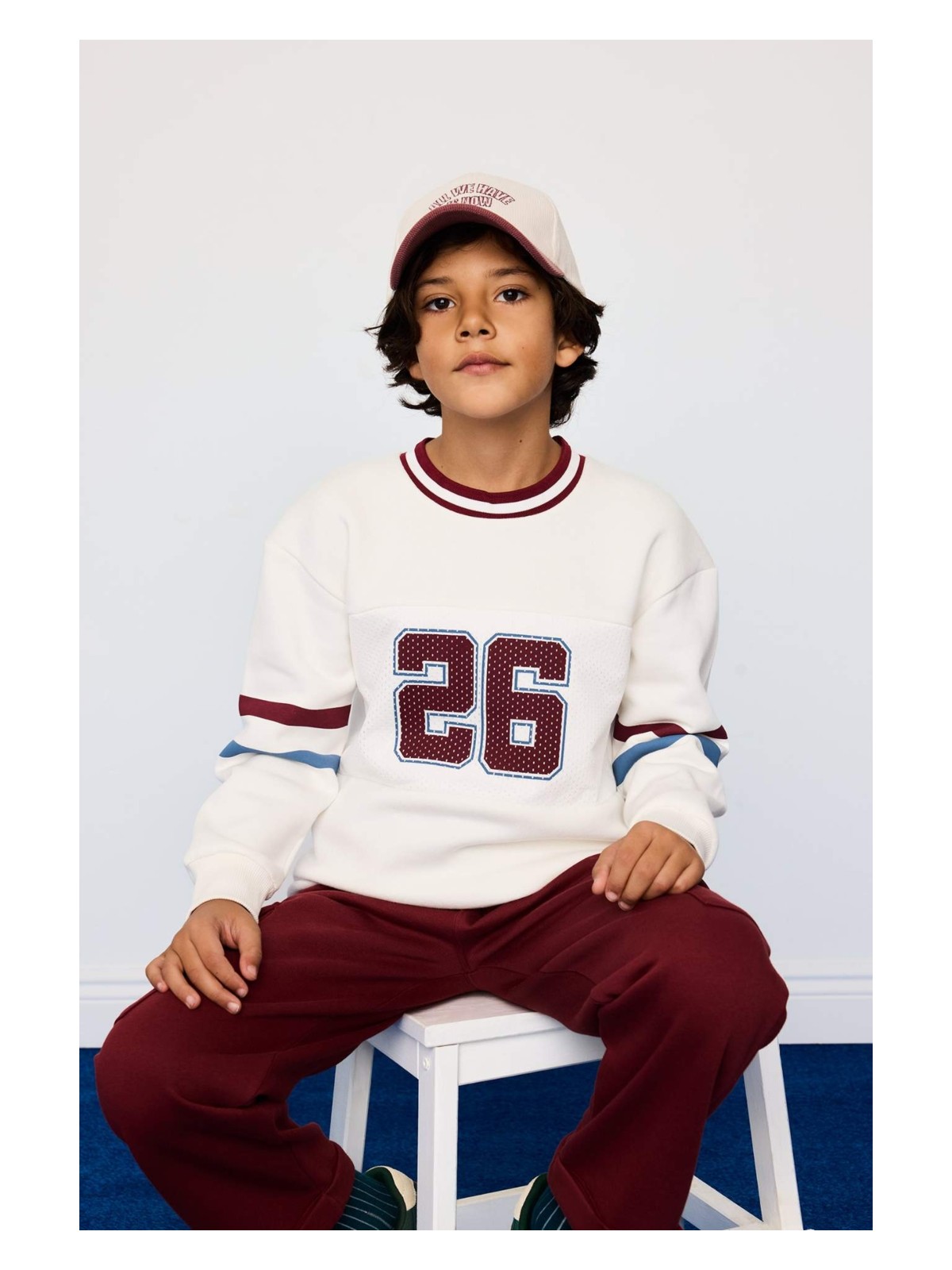 DeFacto Bisiklet Yaka Baskılı İçi Yumuşak Tüylü Sweatshirt Erkek Çocuk G4379A825WN