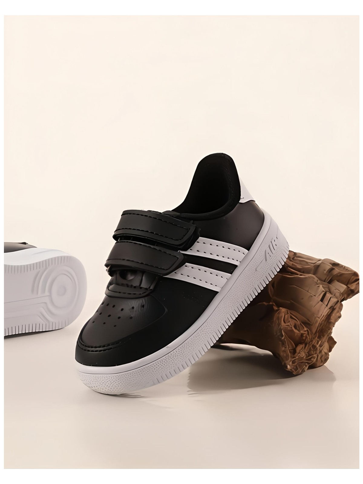 papucumun dünyası Günlük Bebek Çocuk Sneaker Cırt Cırt Bantlı Spor Ayakkabı Yürüyüş Ayakkabısı - Görsel 3