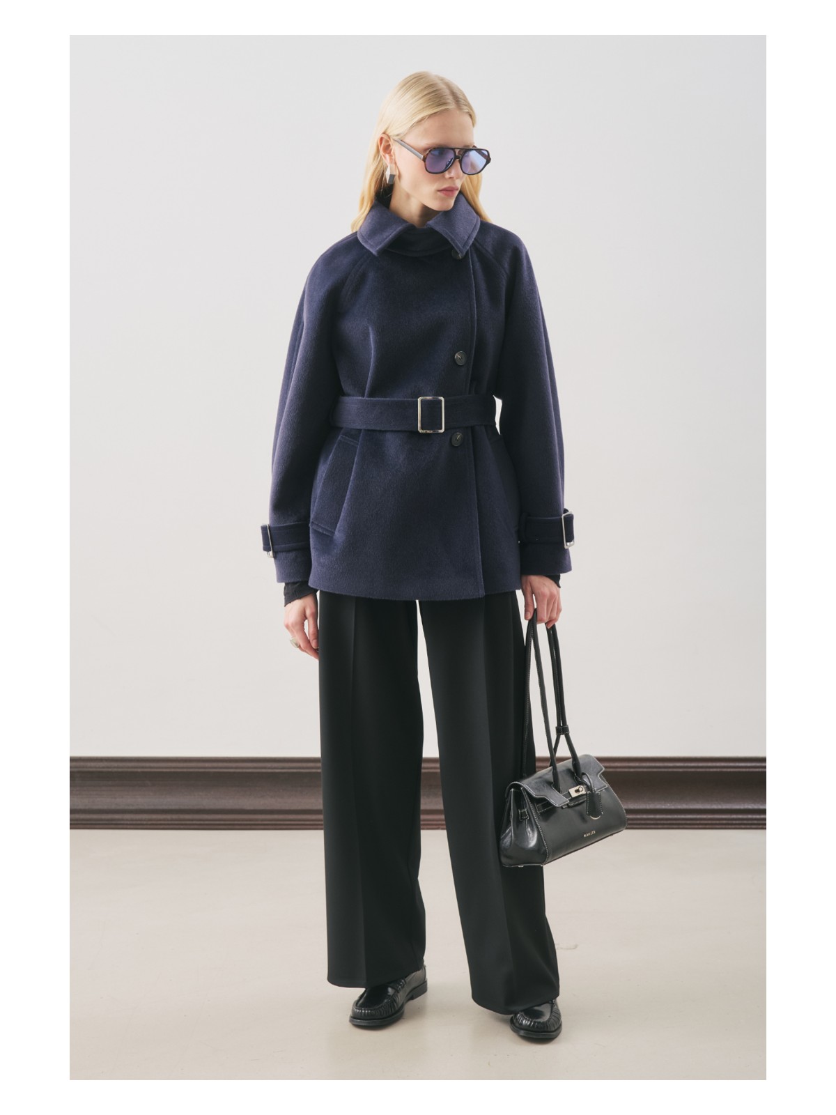 Manuka Premıum Kaşe Geniş Kaban Gri - Görsel 4