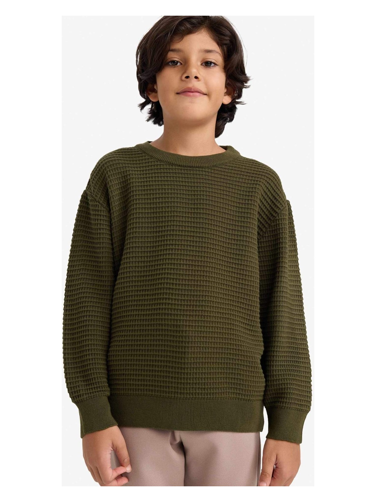 DeFacto Bisiklet Yaka Triko Kazak Erkek Çocuk G4608A825CW - Görsel 3