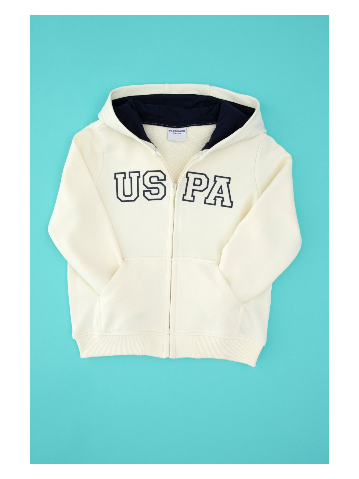 U.S. Polo Assn. Erkek Çocuk Bakır Örme Fermuarlı Kapüşonlu Hırka 50313844-VR182 - Görsel 6