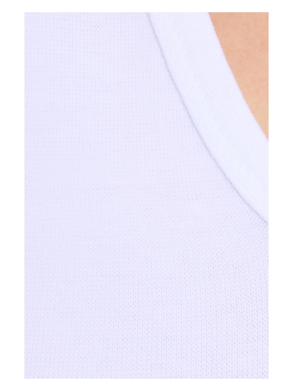 Tudors Kadın Slim Fit Dar Kesim V Yaka Sıfır Kol Pamuklu Ribanalı Beyaz Bluz - Görsel 5