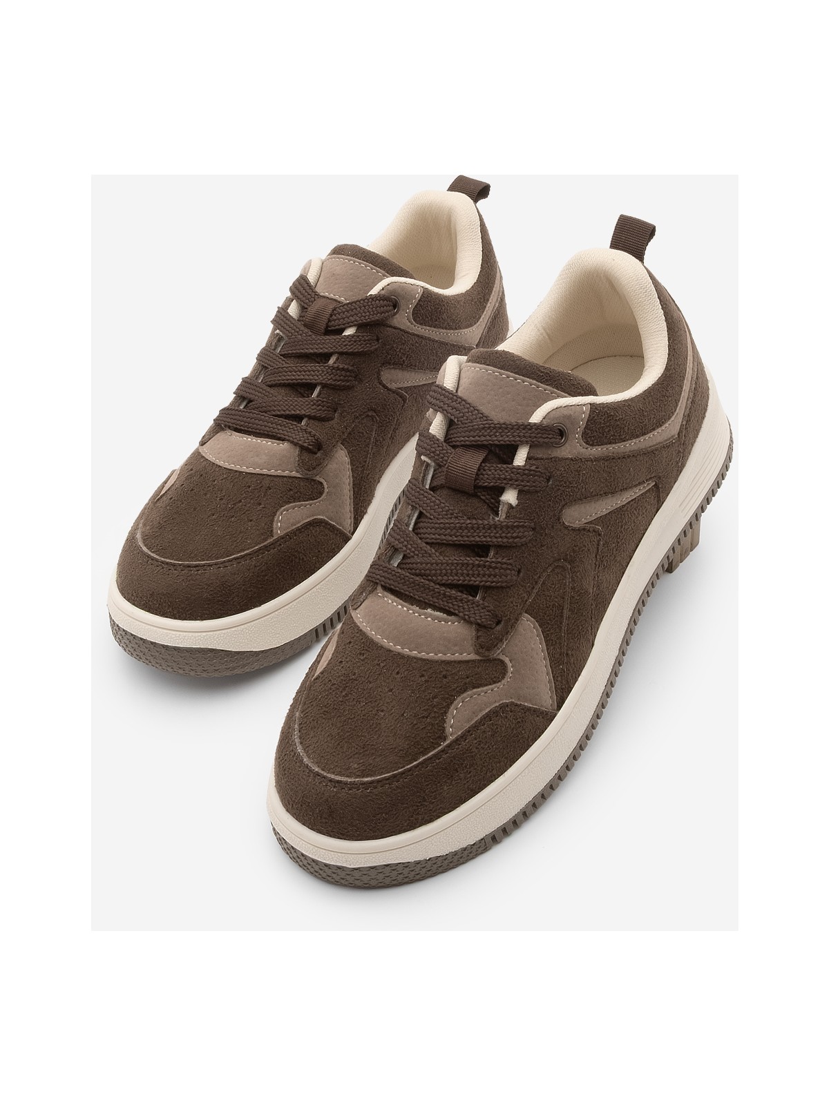 Marjin Kadın Sneaker Yüksek Taban Spor Ayakkabı Aryan Kahve - Görsel 10