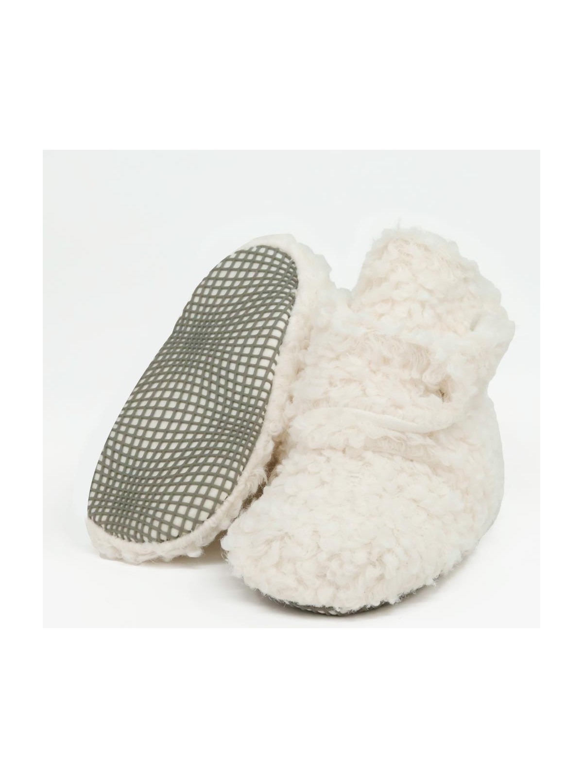 Ella Bonna Teddy Bebek Pandufu, Kaydırmaz Taban, Organik Pamuk Astar, Ev Kreş Ayakkabısı, Bej - Görsel 6