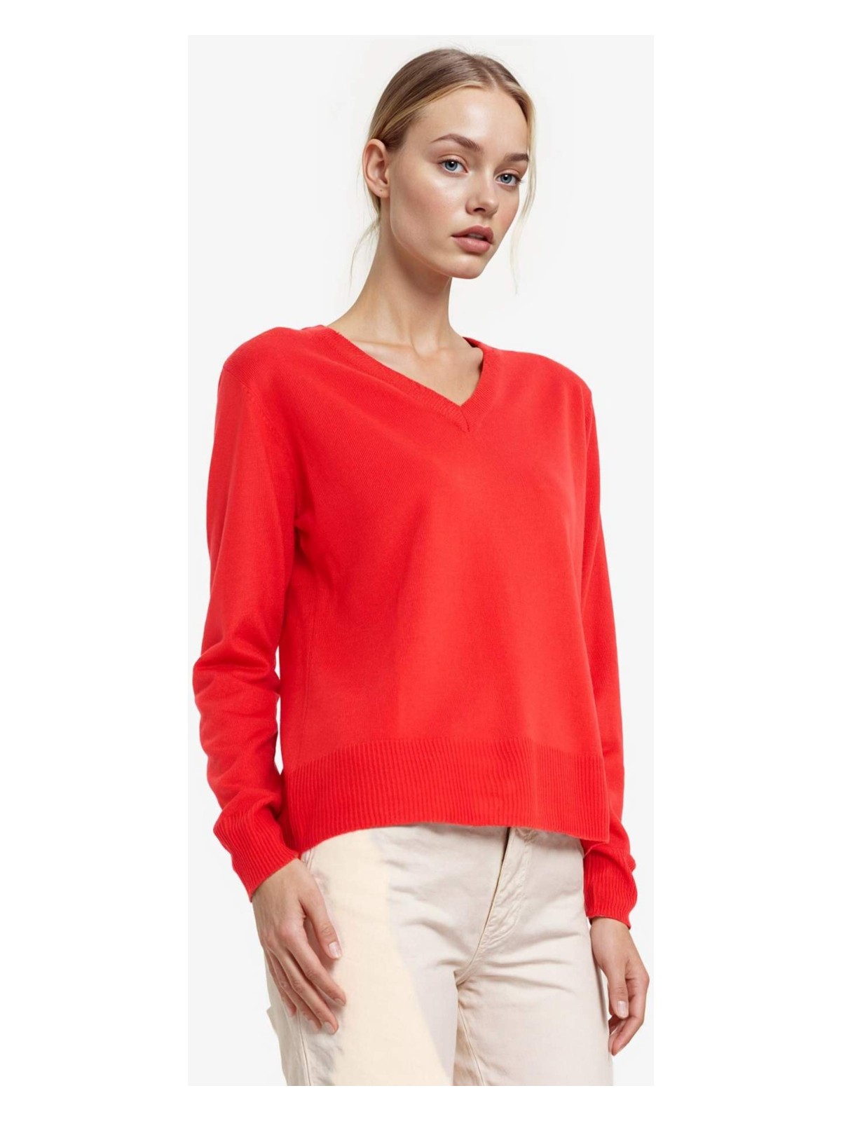 DeFacto Relax Fit V Yaka Triko Kazak C4024AX25WN - Görsel 10