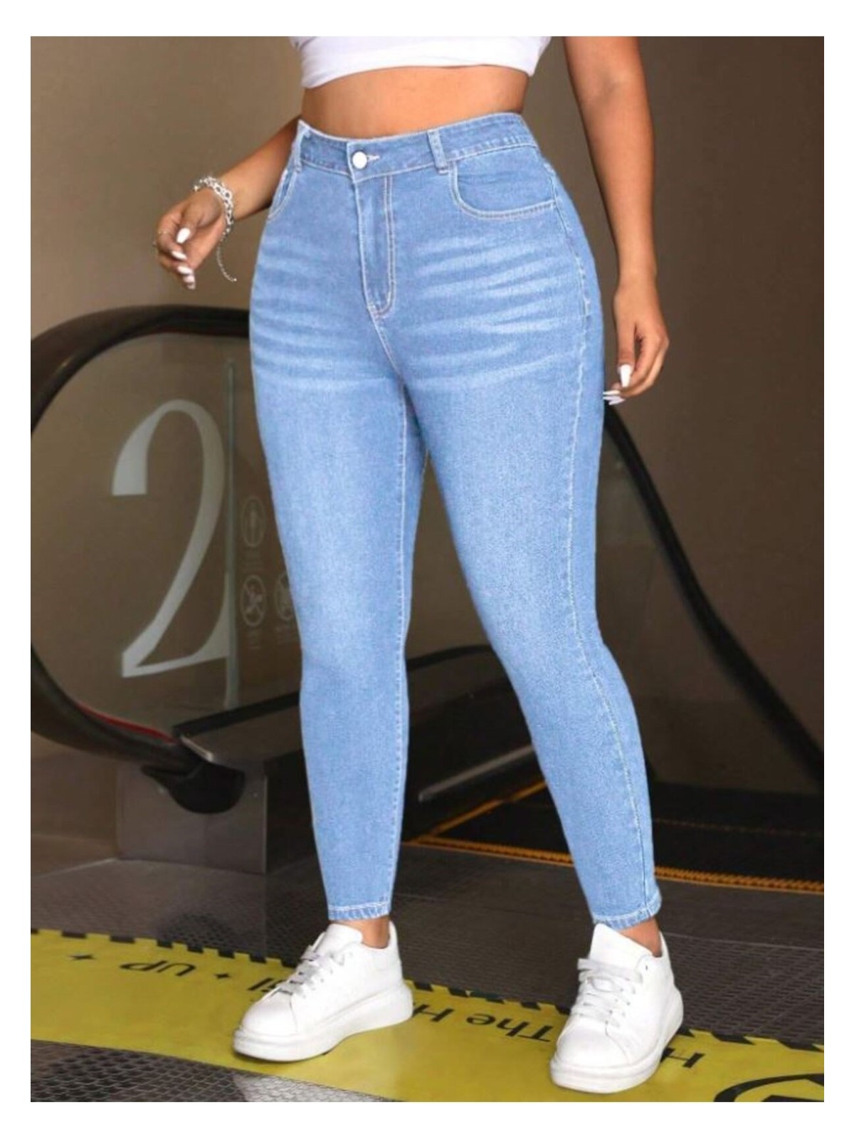 Noxter Kadın Denim Pantolon Büyük Beden - Görsel 9