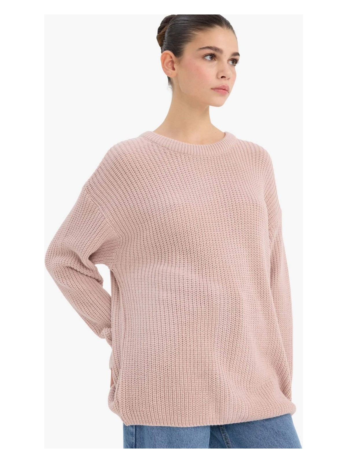 DeFacto Regular Fit Bisiklet Yaka Selanik Kumaş Triko Kazak H6905AZ25WN