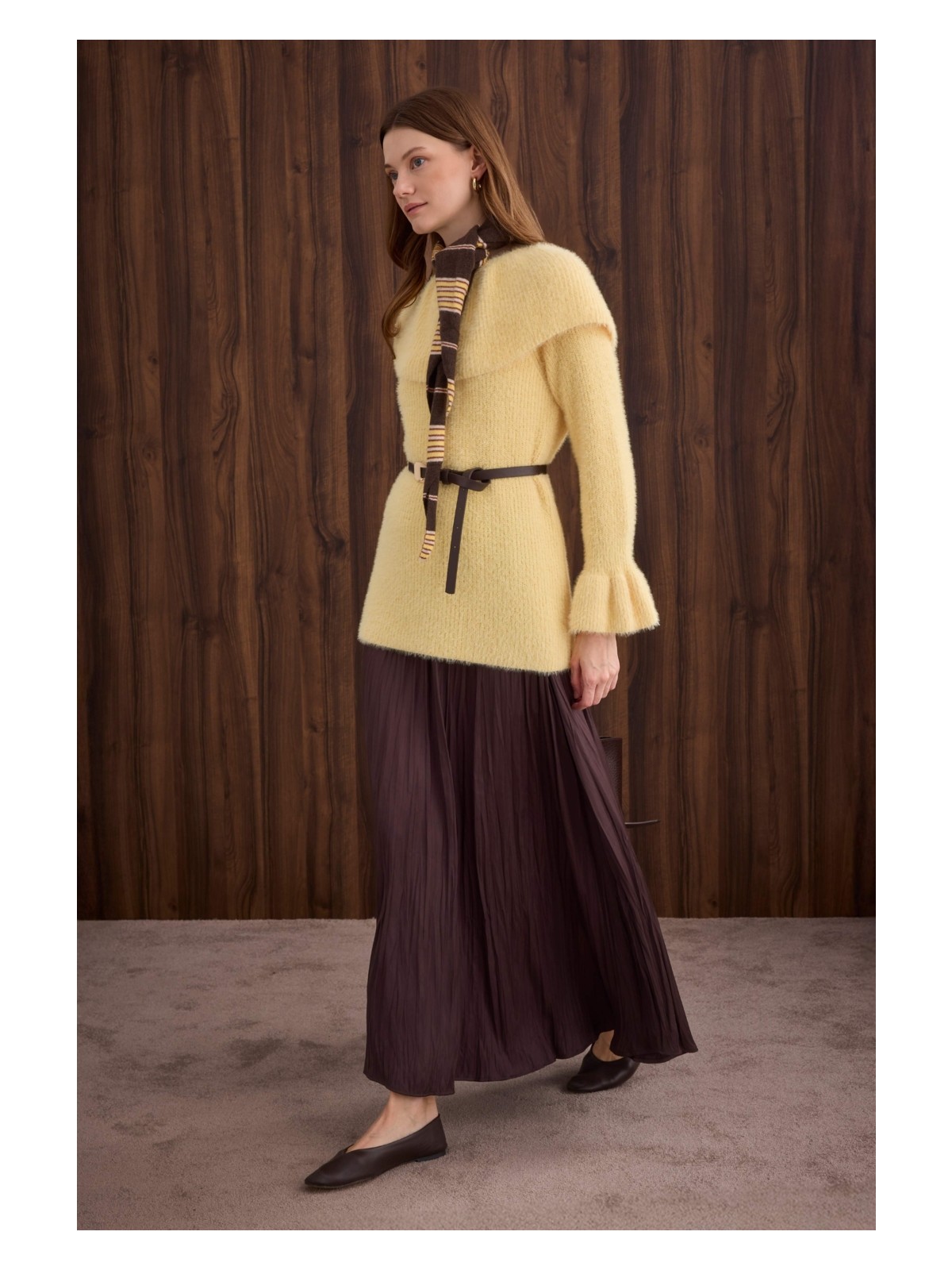 HE-QA Yaka Detaylı Kaban Siyah - Görsel 6