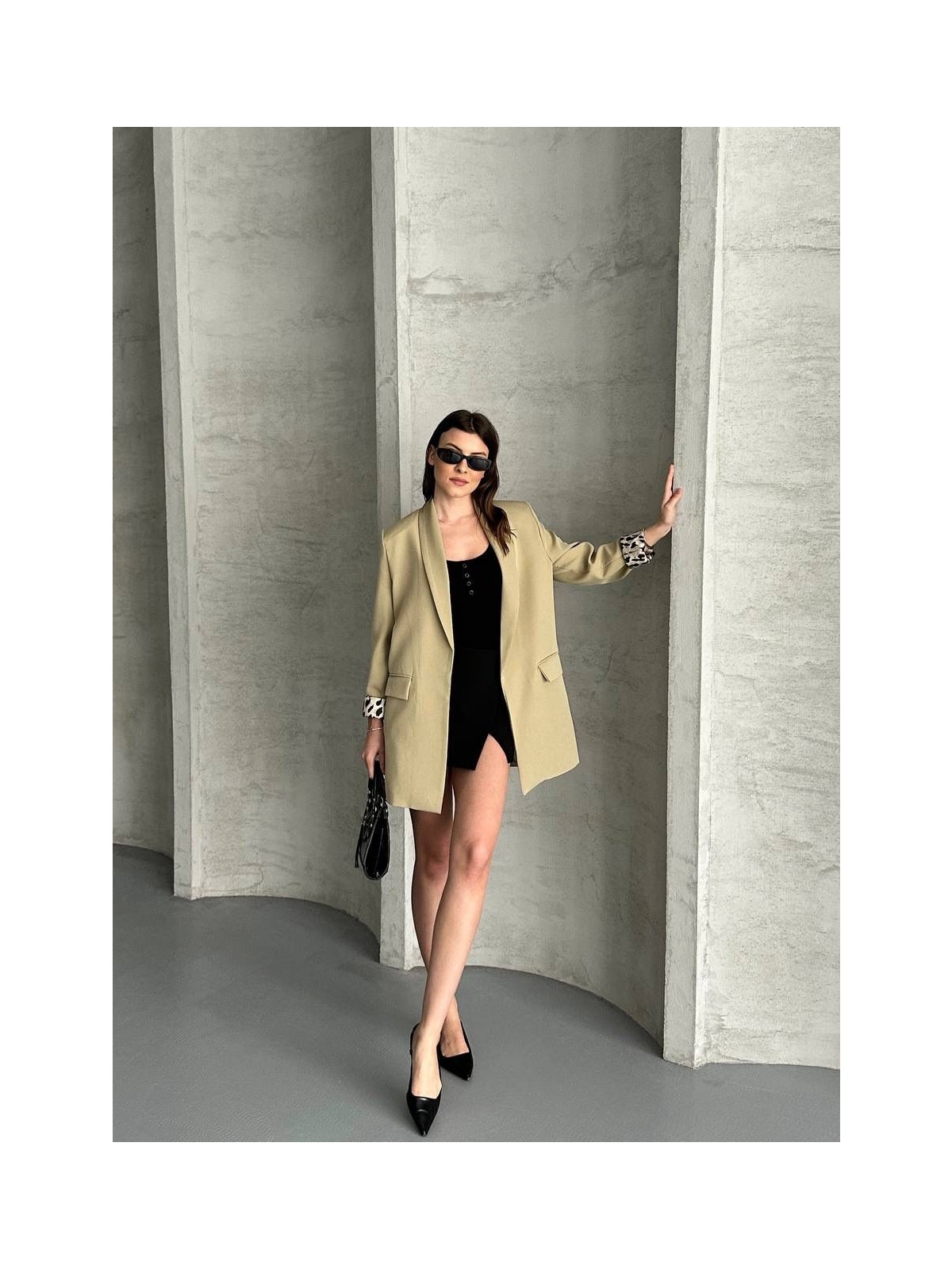 My Lunessa Leopar Astarlı Blazer Ceket - Görsel 5