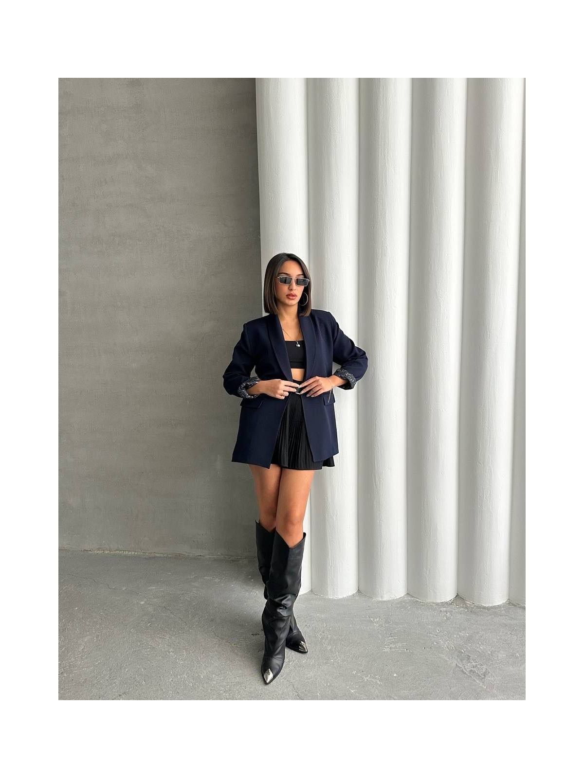 My Lunessa Leopar Astarlı Blazer Ceket - Görsel 3