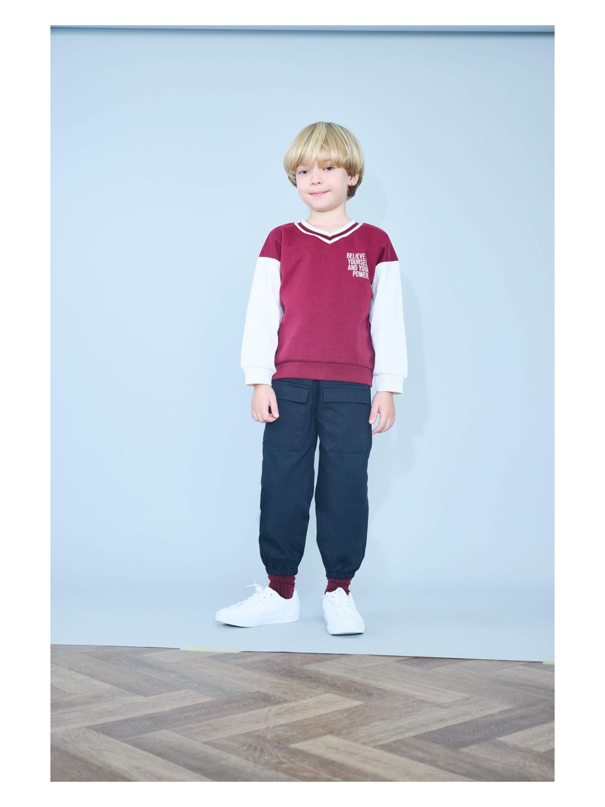 DeFacto Jogger Paça Gabardin Pantolon Erkek Bebek D3363A525WN