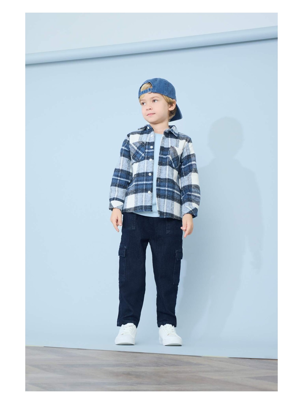 DeFacto Balloon Fit Beli Lastikli Düz Paça Jean Pantolon Erkek Bebek G4395A525WN