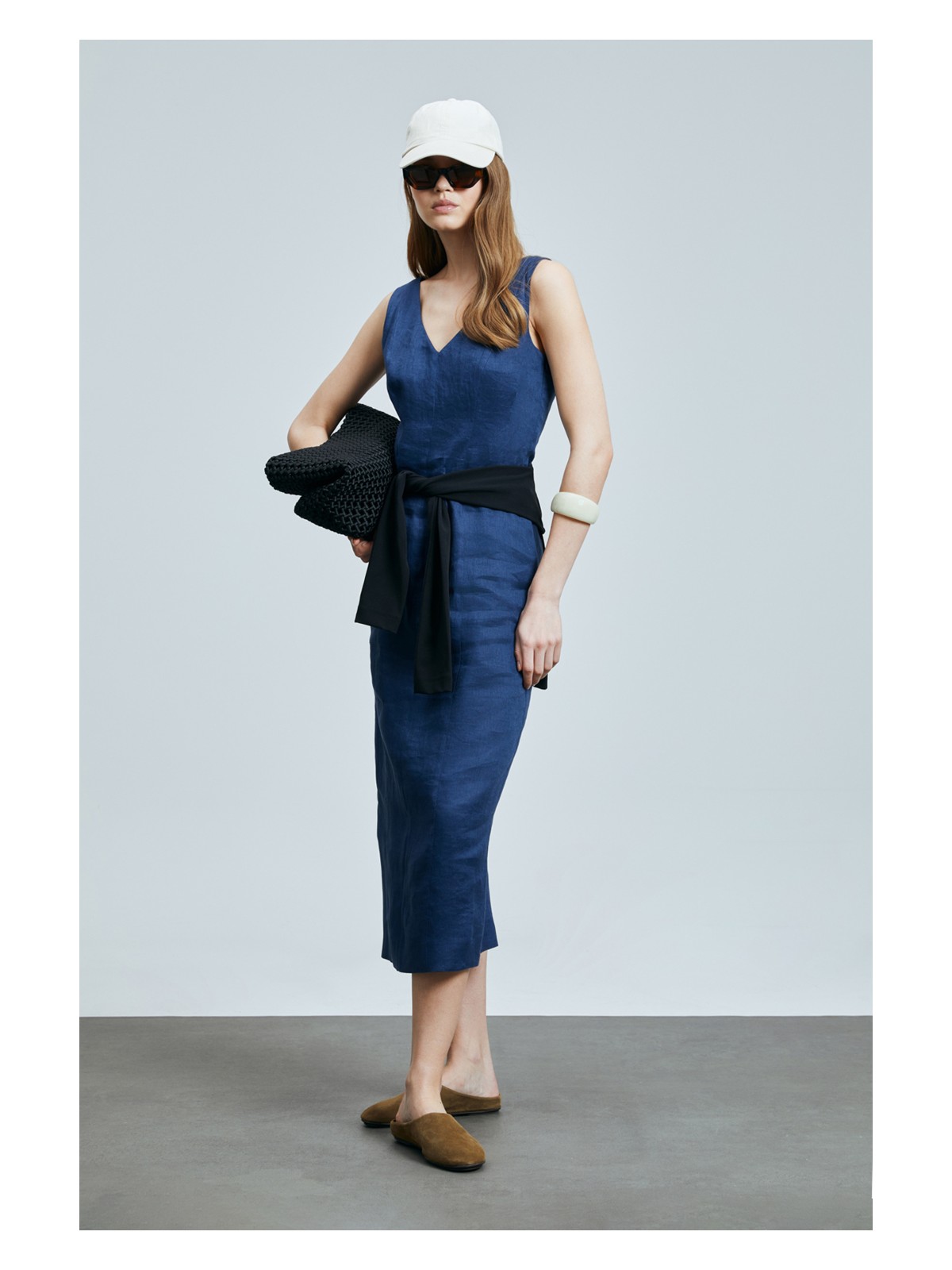 Lufian Honey Kadın Kolsuz Keten Elbise