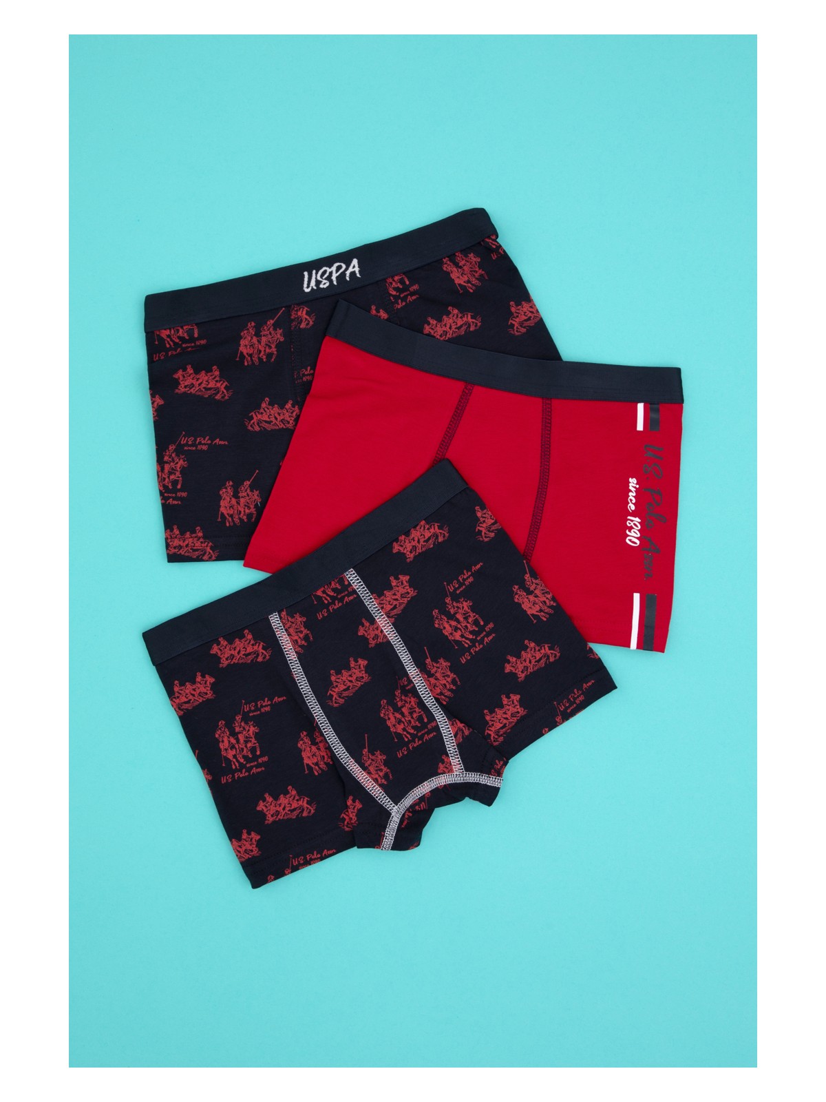 U.S. Polo Assn. Erkek Çocuk 3'lü Boxer Takım 50319393-VR033