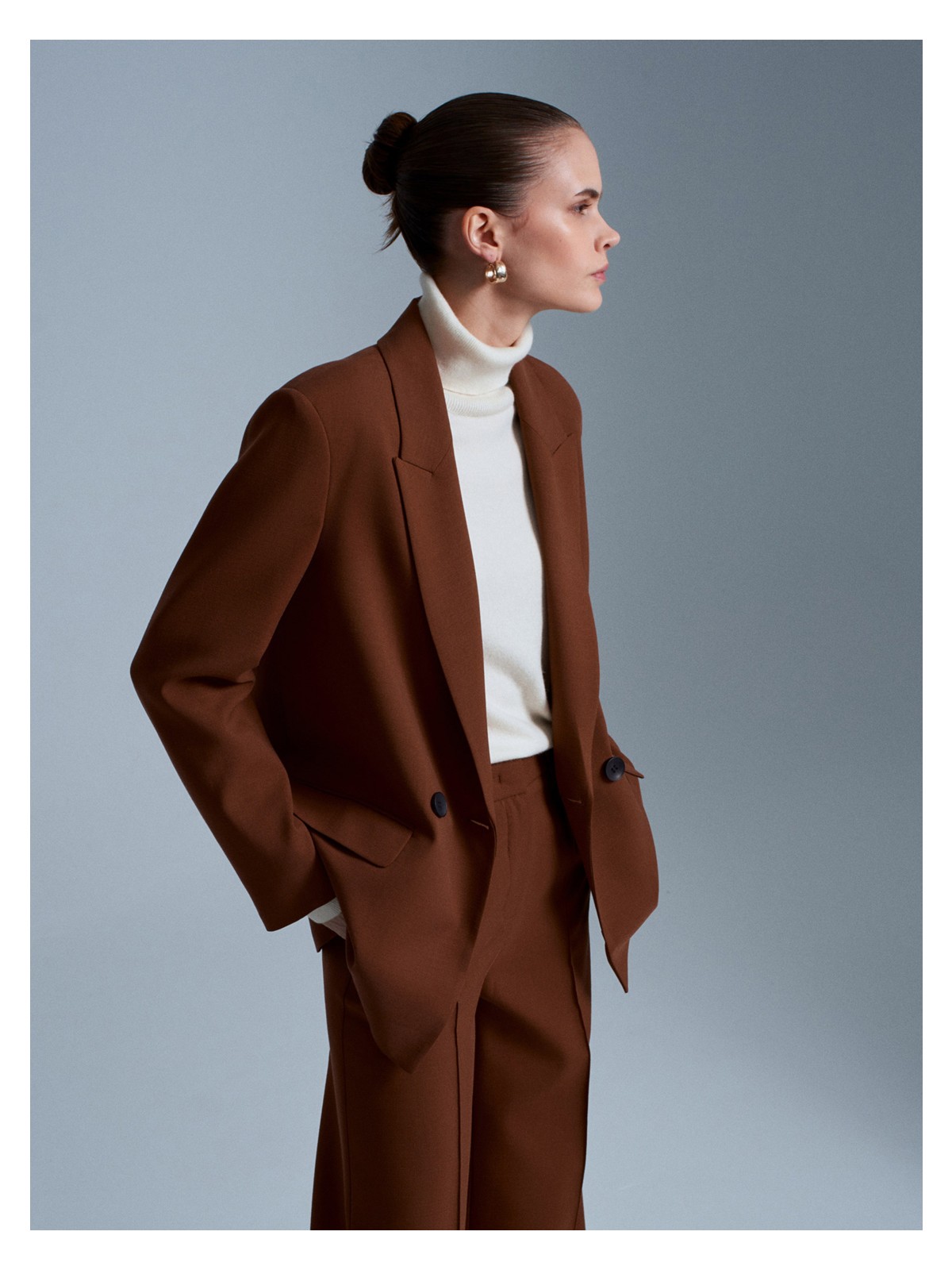 Dilvin 60767 Blazer Ceket-Acı Kahve - Görsel 3