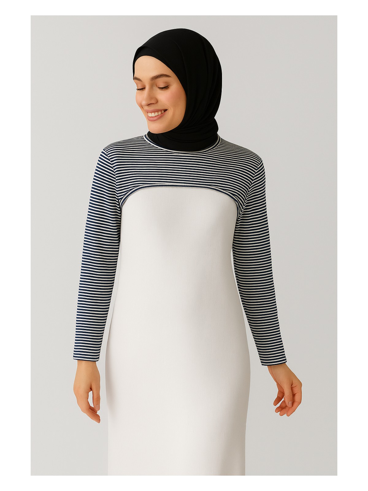 Mirach Sıfır Yaka Boyunluklu Kolluk | Uzun Kollu Tesettür Boyunluk Bodysuit Şık ve Rahat Tasarım