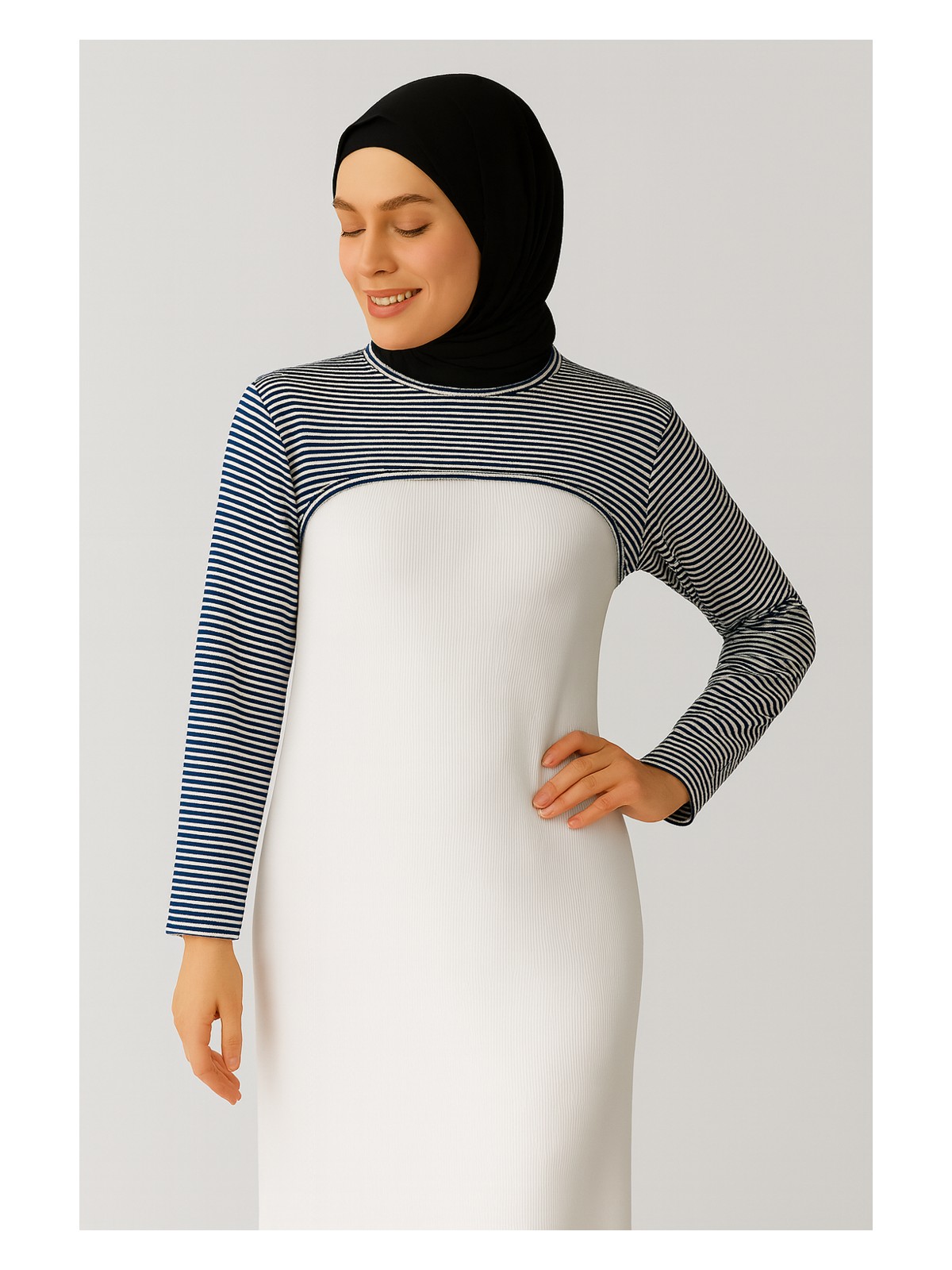 Mirach Sıfır Yaka Boyunluklu Kolluk | Uzun Kollu Tesettür Boyunluk Bodysuit Şık ve Rahat Tasarım - Görsel 2