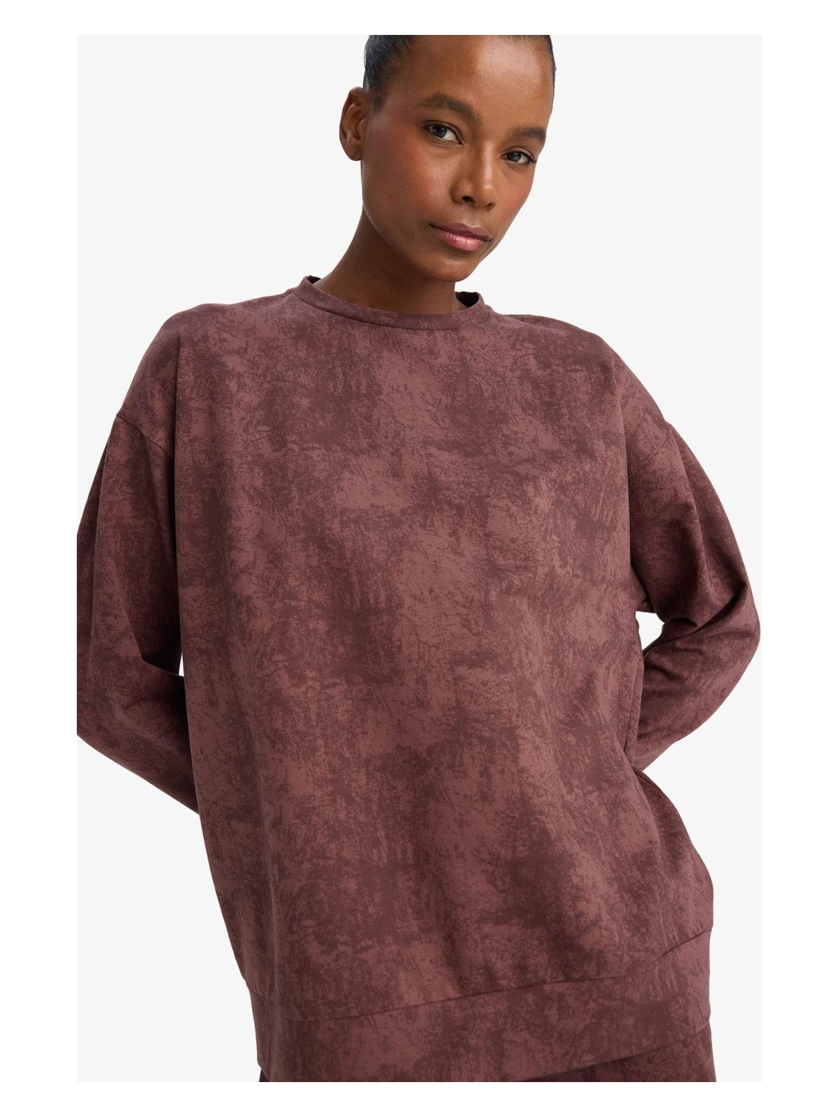 DeFacto Oversize Geniş Kalıp Bisiklet Yaka Sporcu Sweatshirt G7102AX25WN - Görsel 4