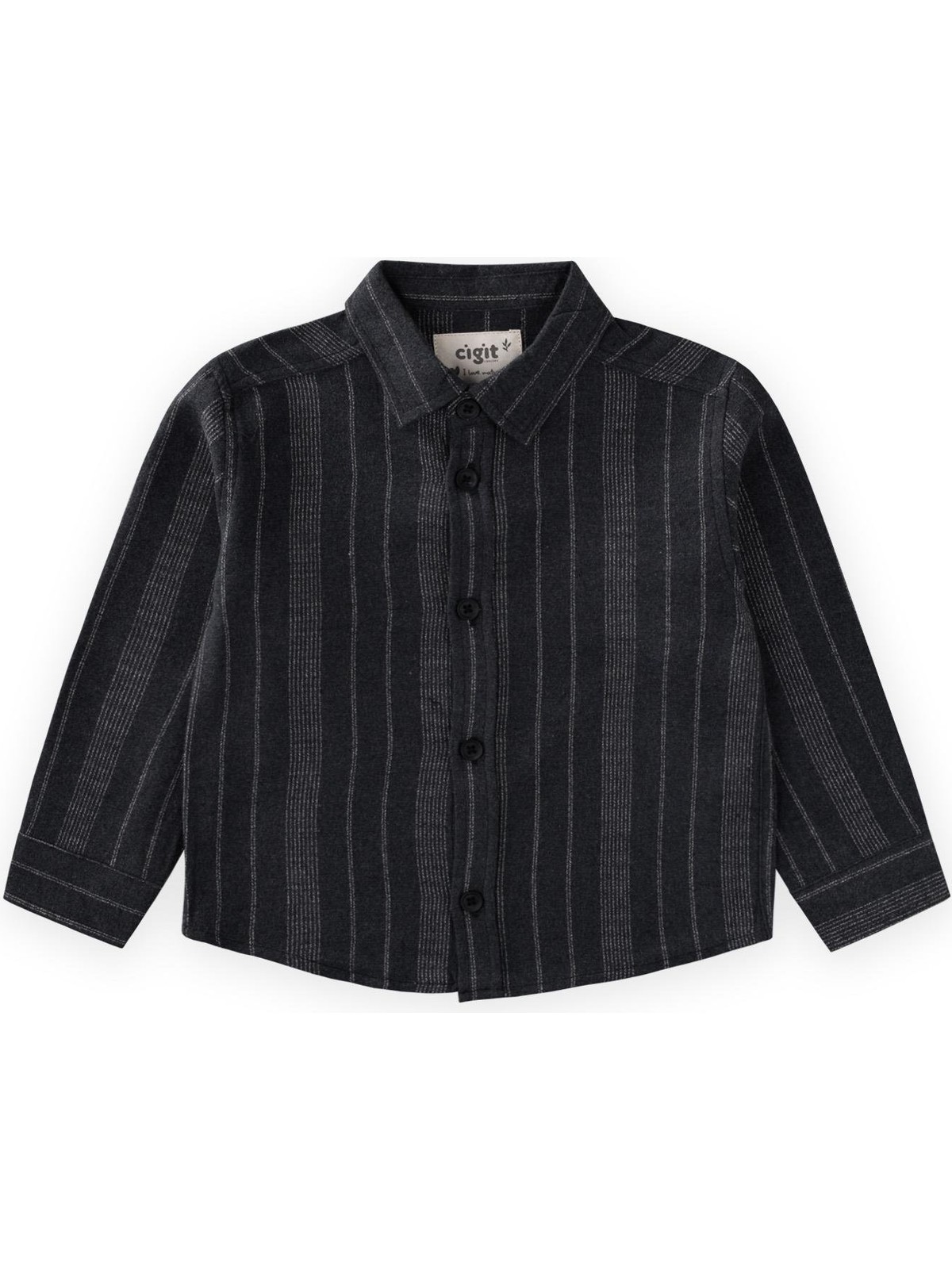 Cigit Çizgili Mevsimlik Oduncu Gömlek 2-10 Yaş Lacivert - Görsel 4