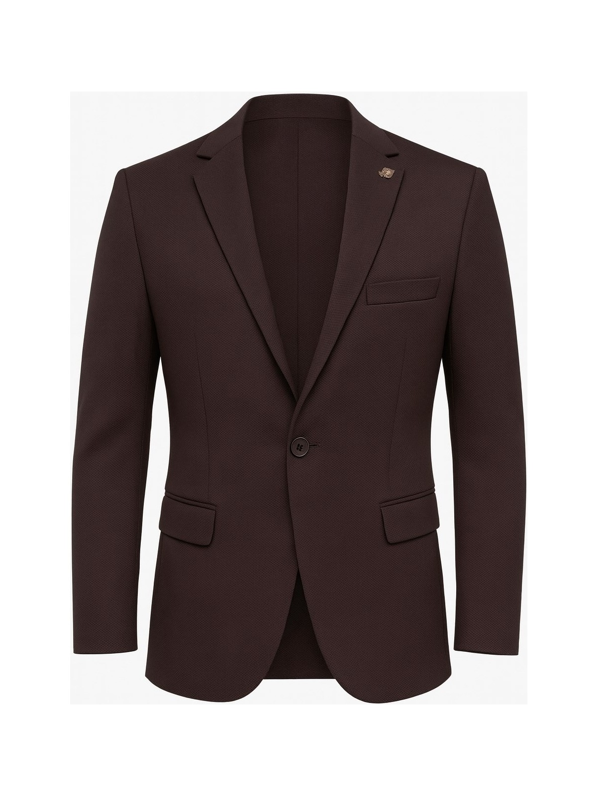 Plus Scorpion Kahverengi Erkek Slim Fit Blazer Ceket – Şık, Modern, Günlük ve Ofis Kombinlerine Uygun Tek Düğmeli Erkek Ceketi