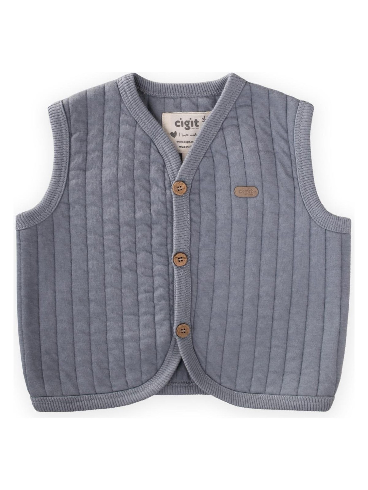 Cigit Kapitone Yelek 0-4 Yaş Mint Yeşili