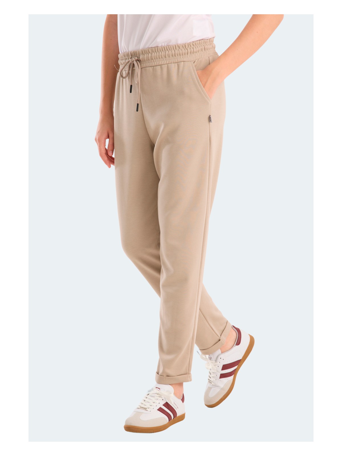 Slazenger Icepaw I Kadın Bej Eşofman Altı - Görsel 5