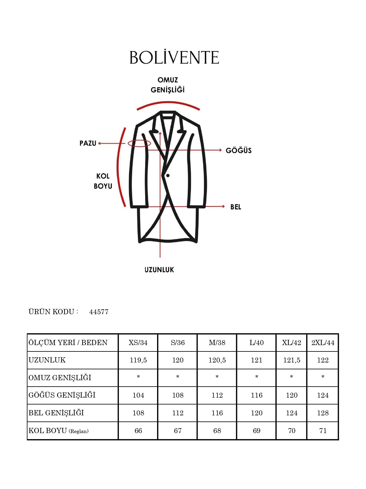 Bolivente Haki Kuşaklı Oversize Kaşe Kaban 44577 - Görsel 3