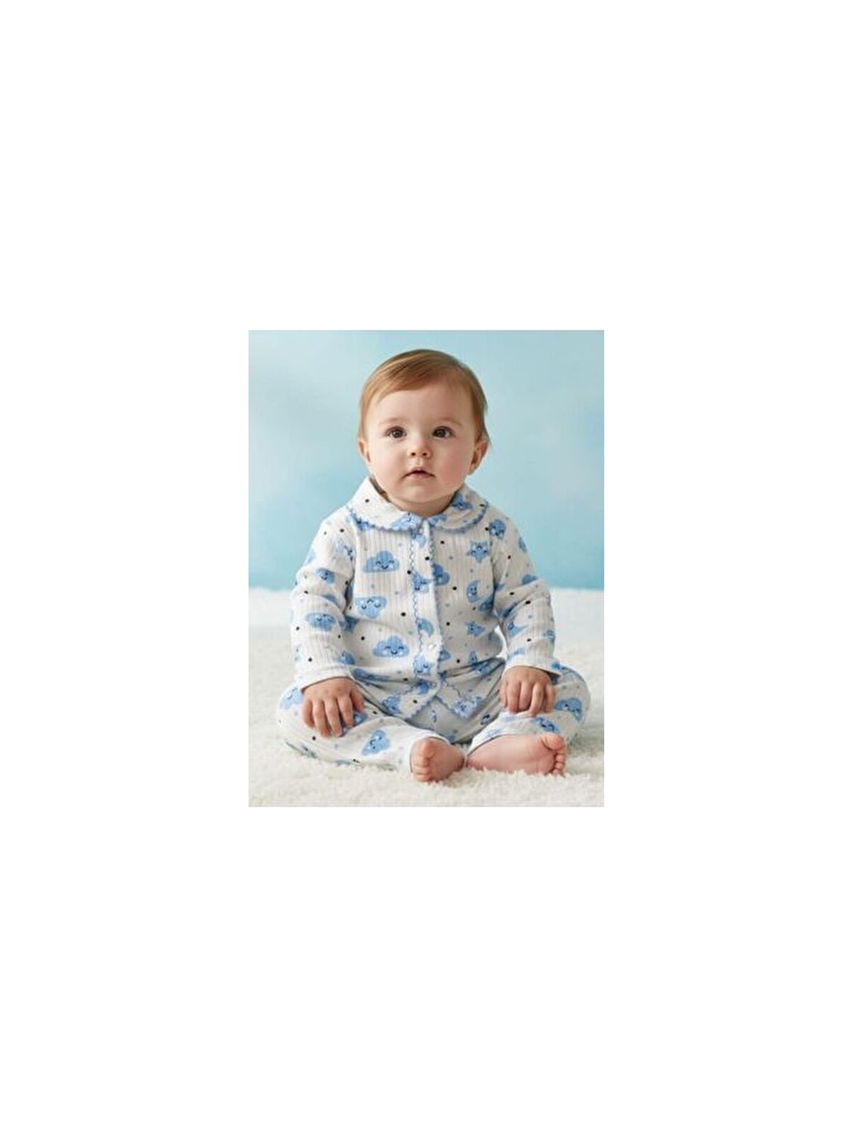 Buufuu Pamuklu Oyali Pijama Takımı Unisex Bebek Yenidogan Hediyelik Kız Erkek Desenli - Görsel 8