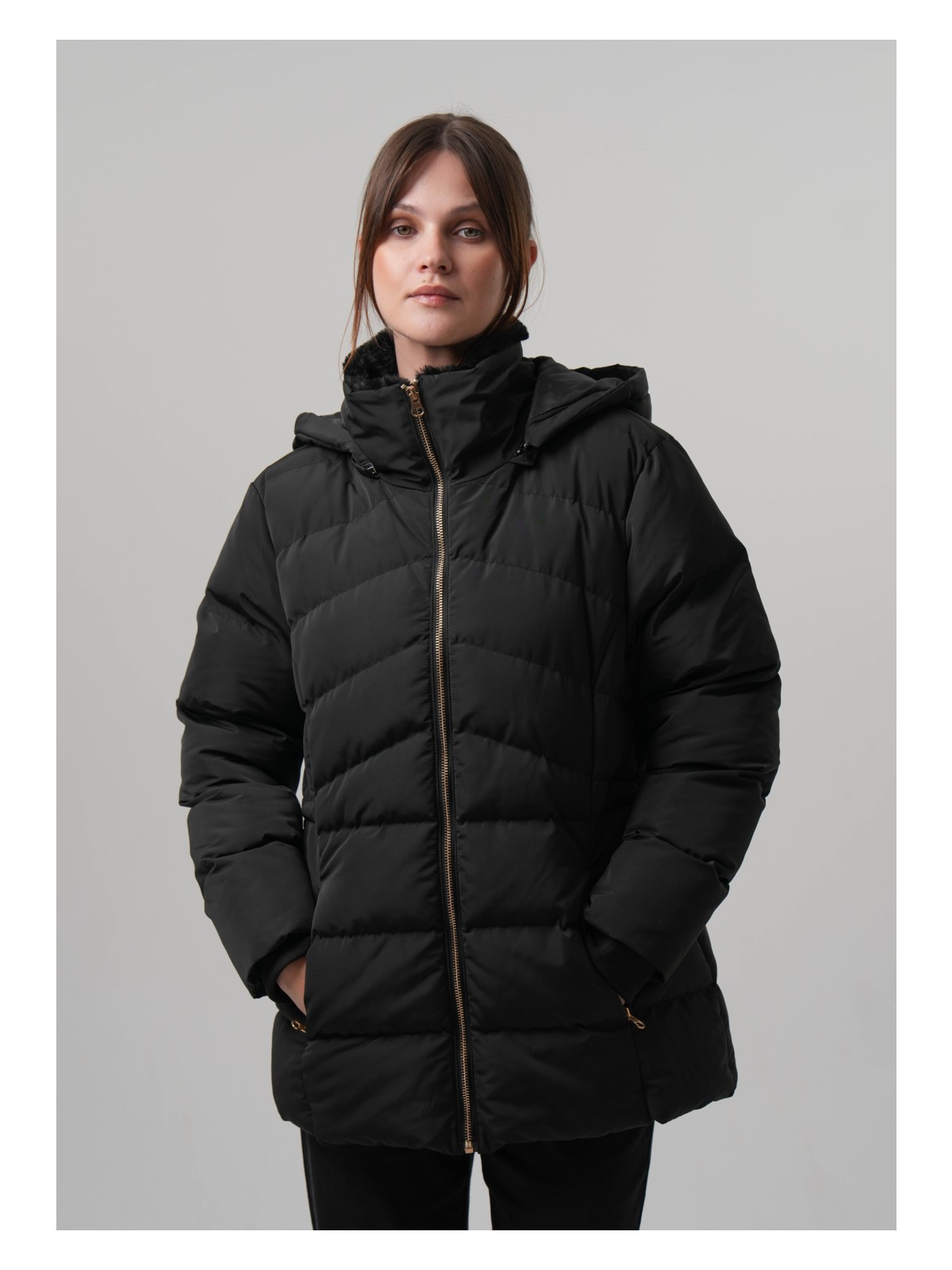 Pique HANDE Kadın Mont Çıkabilir Kapüşonlu Kadın Şişme Mont - Görsel 5